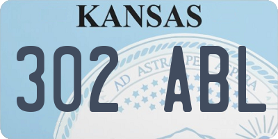 KS license plate 302ABL