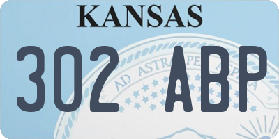 KS license plate 302ABP