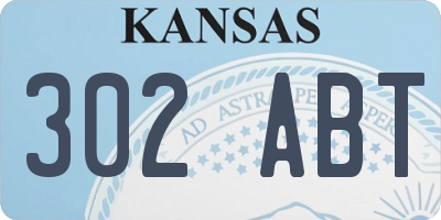 KS license plate 302ABT