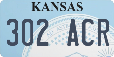 KS license plate 302ACR
