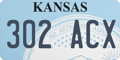 KS license plate 302ACX