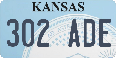 KS license plate 302ADE