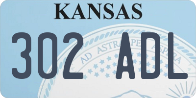 KS license plate 302ADL