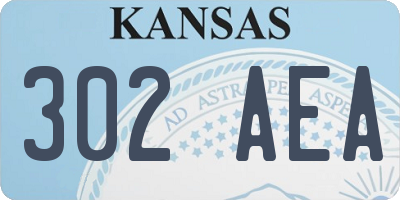 KS license plate 302AEA