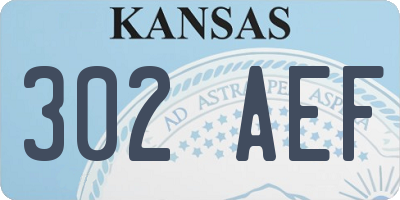 KS license plate 302AEF
