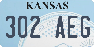 KS license plate 302AEG