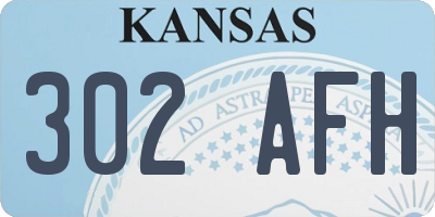 KS license plate 302AFH