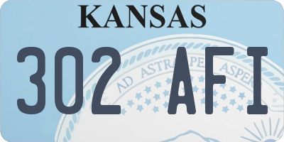 KS license plate 302AFI