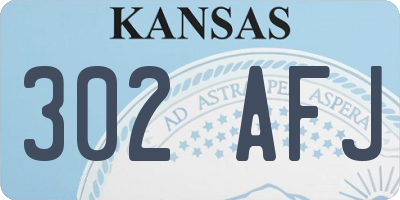 KS license plate 302AFJ