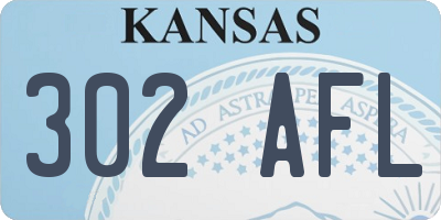 KS license plate 302AFL