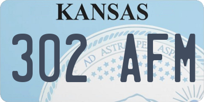 KS license plate 302AFM