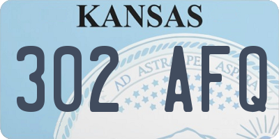 KS license plate 302AFQ
