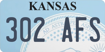 KS license plate 302AFS