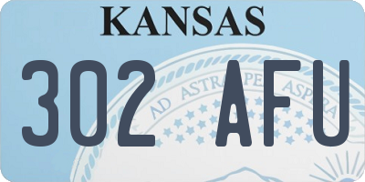 KS license plate 302AFU