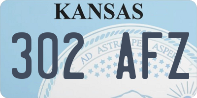 KS license plate 302AFZ