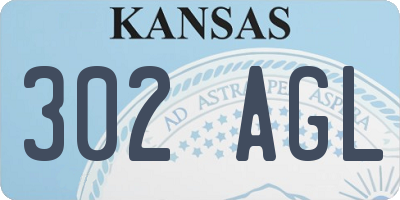 KS license plate 302AGL