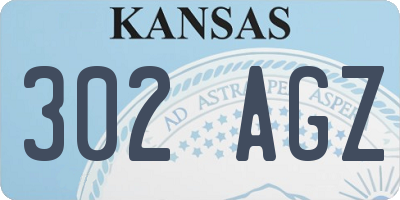 KS license plate 302AGZ