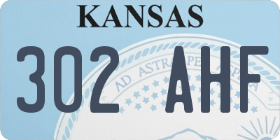 KS license plate 302AHF