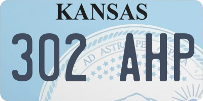 KS license plate 302AHP