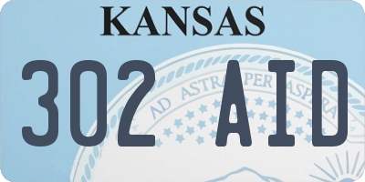 KS license plate 302AID