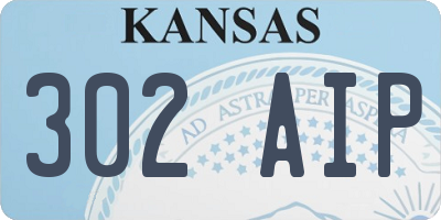 KS license plate 302AIP