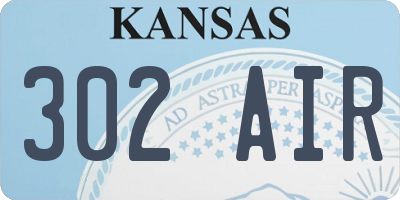 KS license plate 302AIR