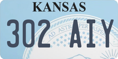 KS license plate 302AIY