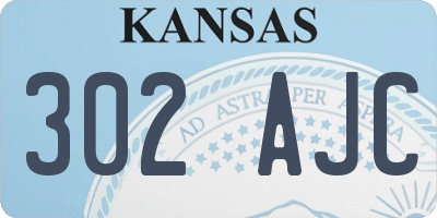 KS license plate 302AJC