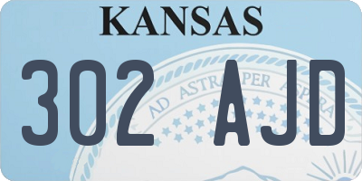 KS license plate 302AJD