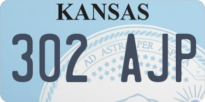 KS license plate 302AJP