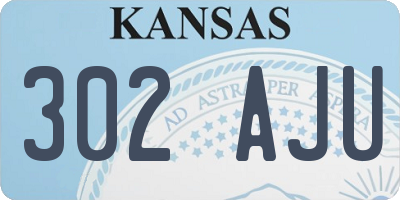 KS license plate 302AJU