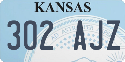 KS license plate 302AJZ