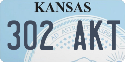 KS license plate 302AKT