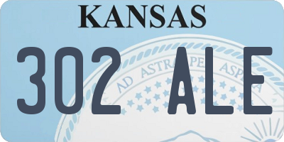 KS license plate 302ALE