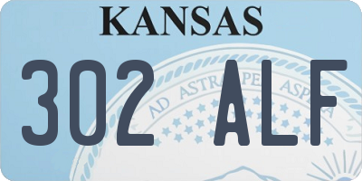 KS license plate 302ALF