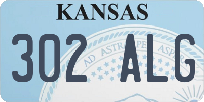 KS license plate 302ALG