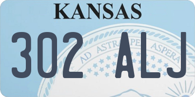 KS license plate 302ALJ