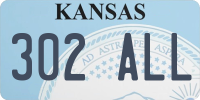 KS license plate 302ALL