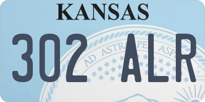 KS license plate 302ALR