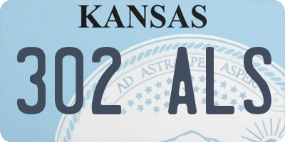 KS license plate 302ALS