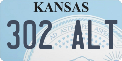 KS license plate 302ALT