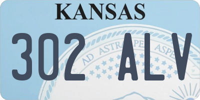 KS license plate 302ALV