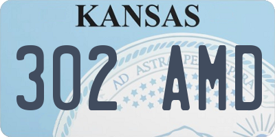 KS license plate 302AMD
