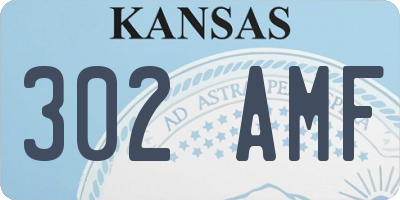 KS license plate 302AMF