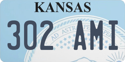 KS license plate 302AMI