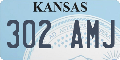 KS license plate 302AMJ