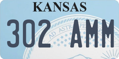 KS license plate 302AMM
