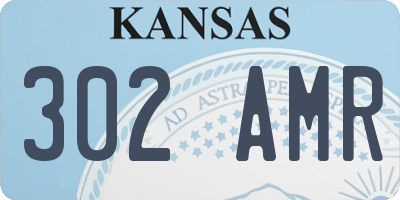 KS license plate 302AMR