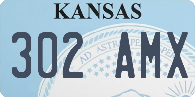 KS license plate 302AMX
