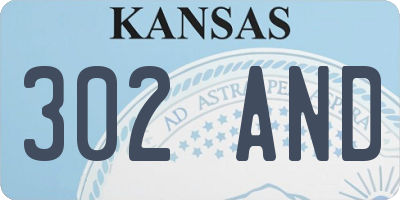 KS license plate 302AND